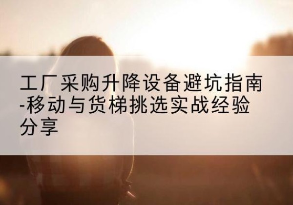 且末移动式升降机怎么选-工厂采购升降设备避坑指南-移动与货梯挑选实战经验分享